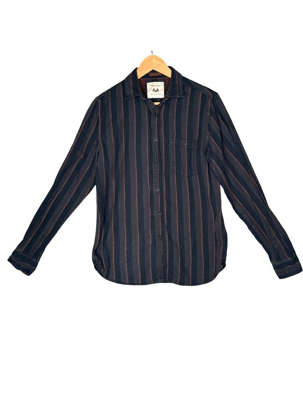 Denim & Flower Striped Cotton Shirt Small